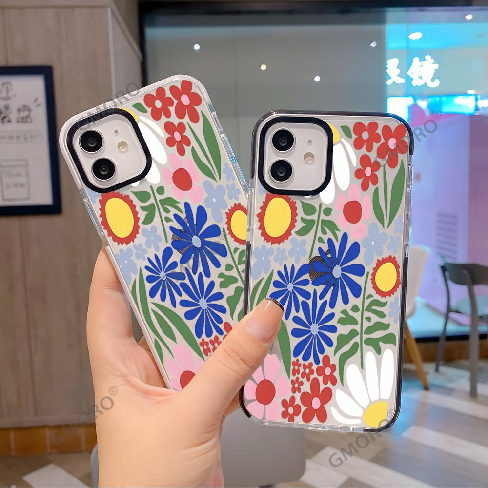 Чехол для мобильного телефона Chunri с цветком, подходящий для iPhone 16, прозрачный мягкий ТПУ чехол, защитный чехол Apple 17Pro от падения