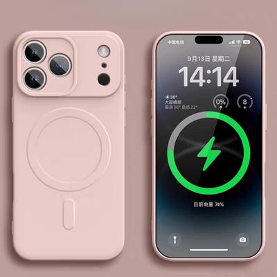 Для Мягкого Жидкого Силикона Магнитный Чехол Для Телефона Для Для Iphone 17 Air 16e 15 14 Plus 13 12 11 Бампер На 16 Pro Max Чехол