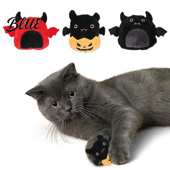 Игрушка для кошек 'Дьявольская Летучая Мышь' Хэллоуин Плюшевая с кошачьей мятой для кошек Мультяшный пищалка с устойчивой к царапинам шуршащей прочной для жевания игры Котята Снятие стресса