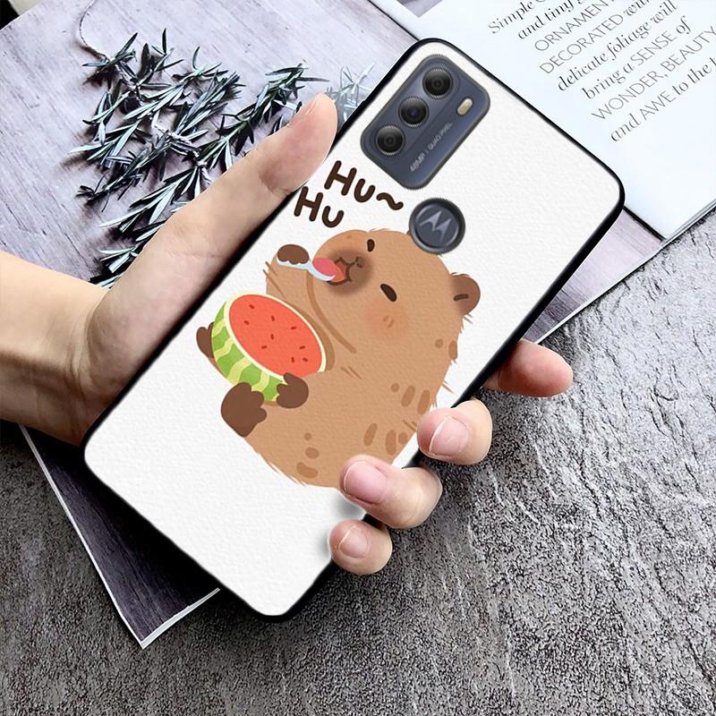 Милый чехол для телефона с капибарой для Moto G84 G22 G32 G42 G52 G62 G53 G72 G60 G60S G100 G10 G20 G30 G13 G50 G 5G G Pure