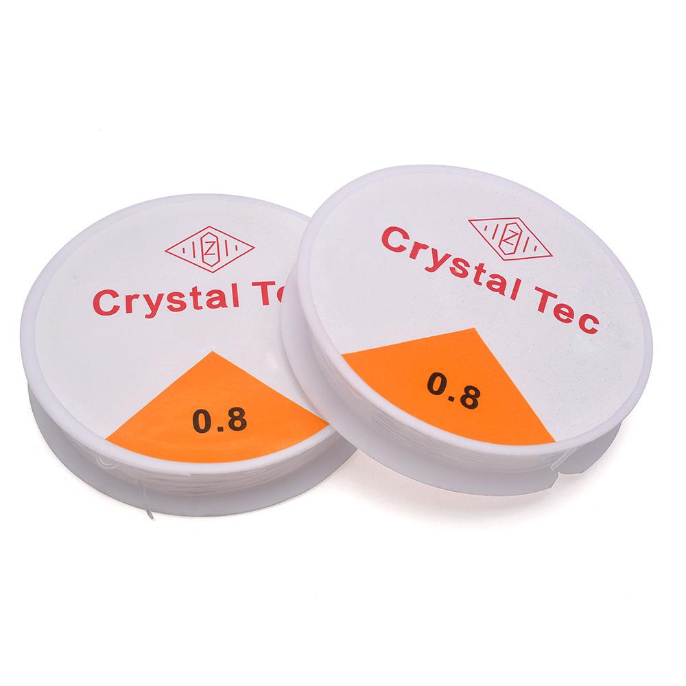 Прозрачная эластичная хрустальная нить для бисероплетения для изготовления украшений своими руками - в наличии желтая и синяя этикетки