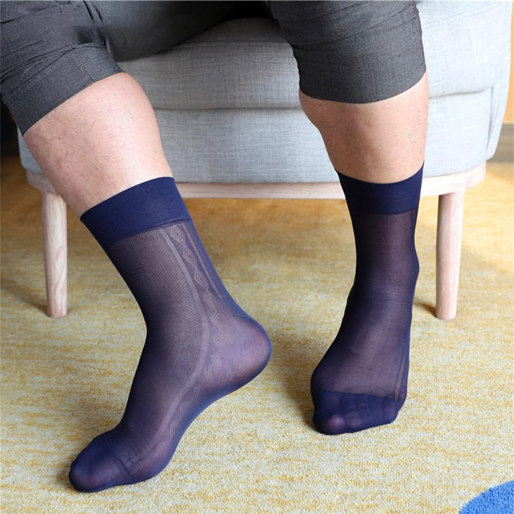 Носки мужские эластичные вечерние формальные легкие прозрачные