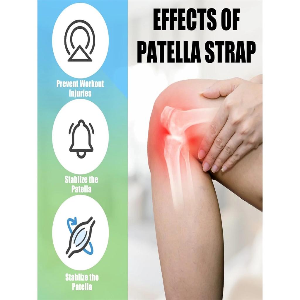 2 шт. Эластичная фиксированная защита коленной чашечки, коленный пояс, защита от давления, протектор надколенника, ремень для коленного сустава, веревка для коленного сустава