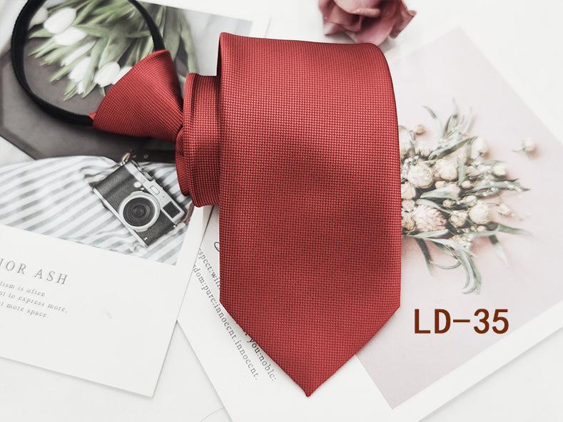 Мужской деловой галстук-молния, 8 см, в красную и черную полоску