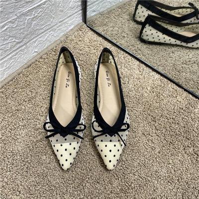 Модная женская летняя обувь с бантом на низком каблуке, элегантная, с острым носком, белая офисная обувь для женщин 2024 года, быстрая доставка, высокое качество, E Y2k