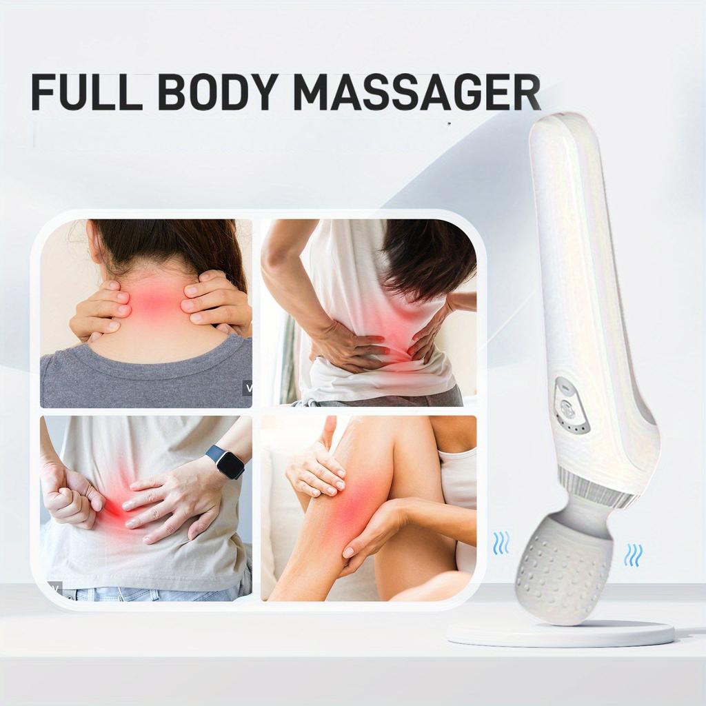 Ультракомпактная портативная электрическая массажная палка — зарядка через USB, высокоскоростной мотор и высокочастотная вибрация для полного расслабления тела