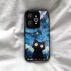Чехол для realme 15 Pro 5G Аниме Черный Кот Звездное Облако Печать Чехол для Телефона Акриловая Жесткая Задняя Панель С Гибким Краем из ТПУ