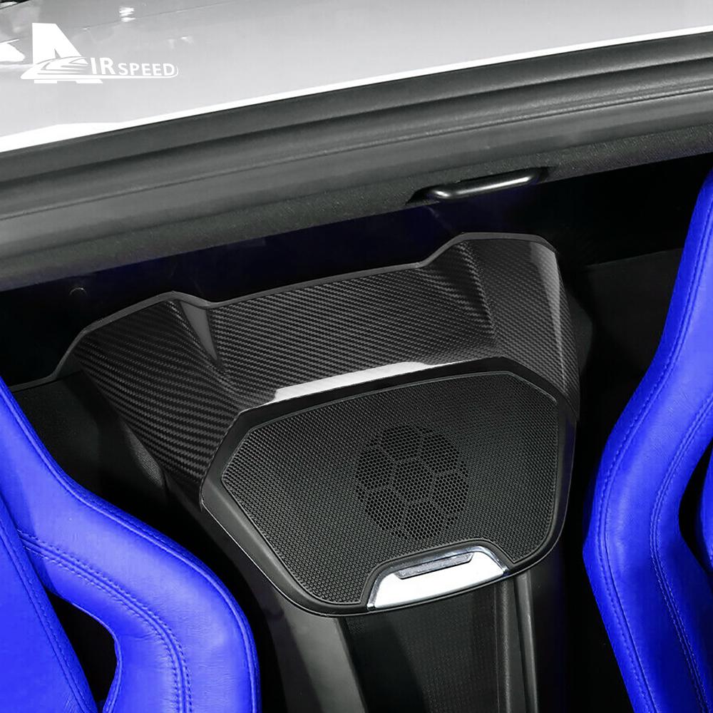 Real Hard Carbon Fiber Sticker For Chevrolet Corvette C8 2020 2021 2022 2023 2024 Car Gear Rear Cover Interior Accessories