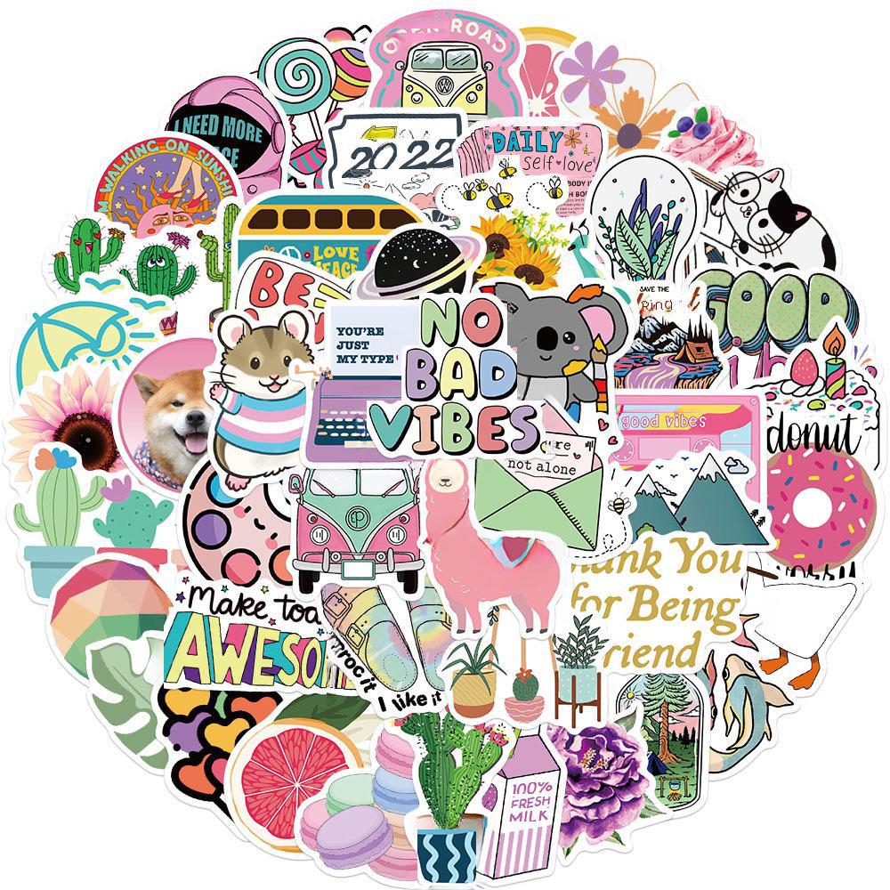 50-450 Piece Non-infringing Outdoor Graffiti Stickers. Mix & Match Scenery, Suitcase, Astronaut, Cartoon Designs.