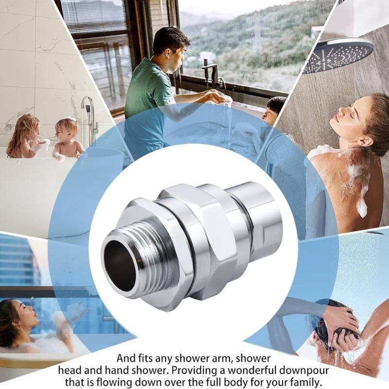 Высококачественный латунный душевой поворотный адаптер 360 градусов, герметичная конструкция, подходит для большинства сантехнических приборов