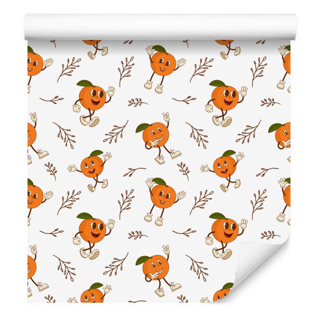 Retro White and Peach Wallpaper for Living Room and Bedroom 50x1000