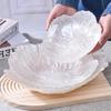 Стеклянная тарелка Ruhan с жемчужным белым цветочным узором, 3 отделения для пельменей