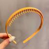 Модный простой цветной ободок Morandi с зубцами, расческа для волос, обруч для волос для женщин, головной убор, аксессуары для волос, ленты для волос, однотонная поставка