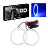 Grandview COB Squid Ring 80mm Headlight Blue with Cover Ballast Angel Eye for Car Set of 2 (Upgraded Version)