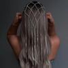 Long Chain Mesh Headband Rhinestone Inlaid Bridal Headpiece Hair Accessories