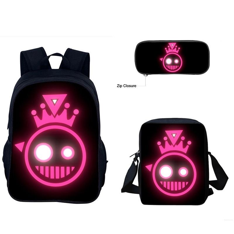 Just Shapes&Beats Kids Backpack Set 3-Piece for School Students Lightweight Ergonomic Large Capacity Fun Pattern