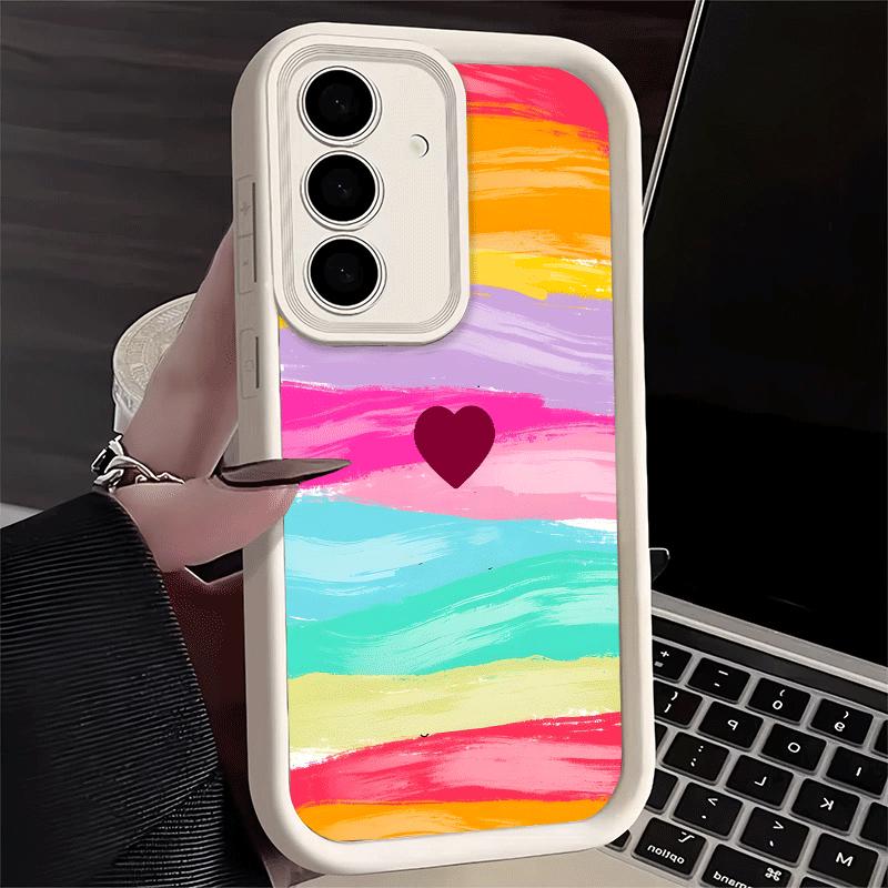 Phone Case for Samsung Galaxy A17 A16 A15 A14 A13 Rainbow Gradient Love Desgin A56 A36 A26 A55 A35 A25 A54 A34 A24 A53 A33 A23 A