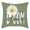 Fashionable Spring Flower Spring Elements Pillow Cover Linen Flower Cushion Pillow Cover