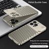 Металлический алюминиевый полый охлаждающий чехол для телефона для iPhone 17 14 13 15 16 Pro Max 17promax Ароматерапевтический диффузор Съемная задняя крышка