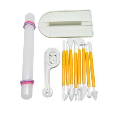 Набор кухонных инструментов для выпечки, 11 шт./набор, Форма для мастики, торта, печенья, Модель скалки