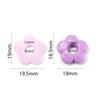 50pcs/Lot 19mm Jelly color Plum Blossom Plastics Beads for Jewelry Making Big Hole Loose Spacer Flower Beads DIY Bracelets