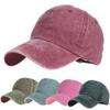 Adjustable Baseball Caps Washed Cotton Trucker Caps Simple Ponytail Visor Cap  Outdoor