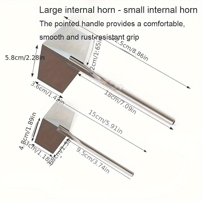 4 шт. Угловой скребок для очистки штукатурки из нержавеющей стали с металлической ручкой, угловой съемник для гипсокартона