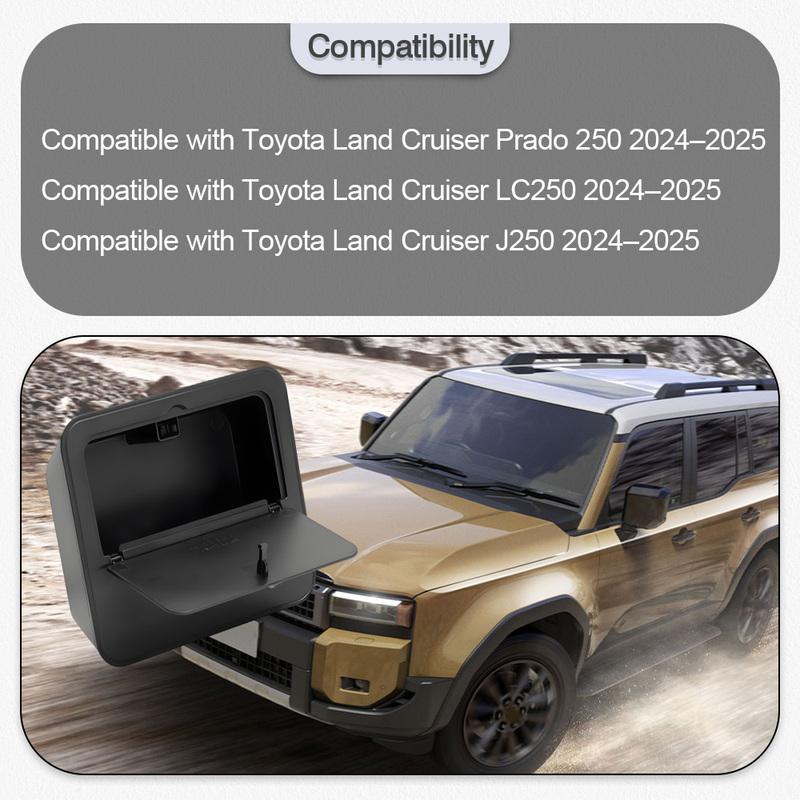 Armrest Storage Box ert Hidden Tray For Toyota Land Cruiser Prado 250 LC250 J250 2024–2025 Car Organizer Interior Accessories