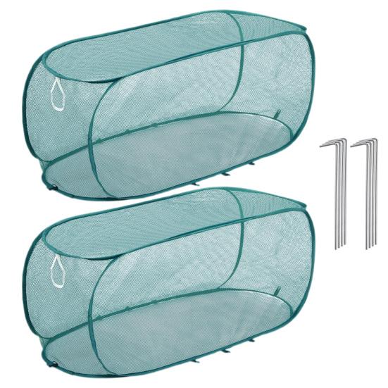 Садовая сетка для высоких грядок Складная сетчатая клетка для растений с опорами для земли Защита от насекомых и птиц Крышка для высоких грядок для защиты растений