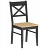 Wooden chair with black seat, natural oak, for the Furnitex kitchen