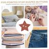 Five Point Star Shape Wooden Buttons 2 Hole Button 20mm Sewing Buttons for Art Craft Sewing Knitting Clothing Decoration