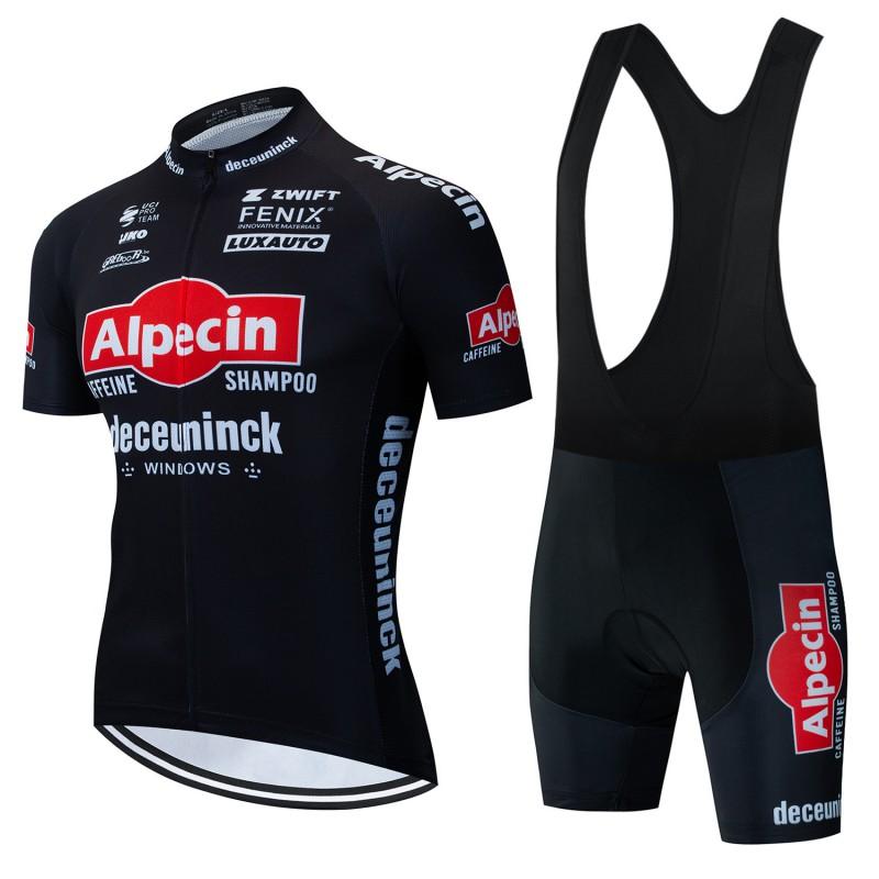 Mens Cycling Jersey Shorts Set Quick Step Style Mountain Road Bike Apparel Breathable Performance Wear