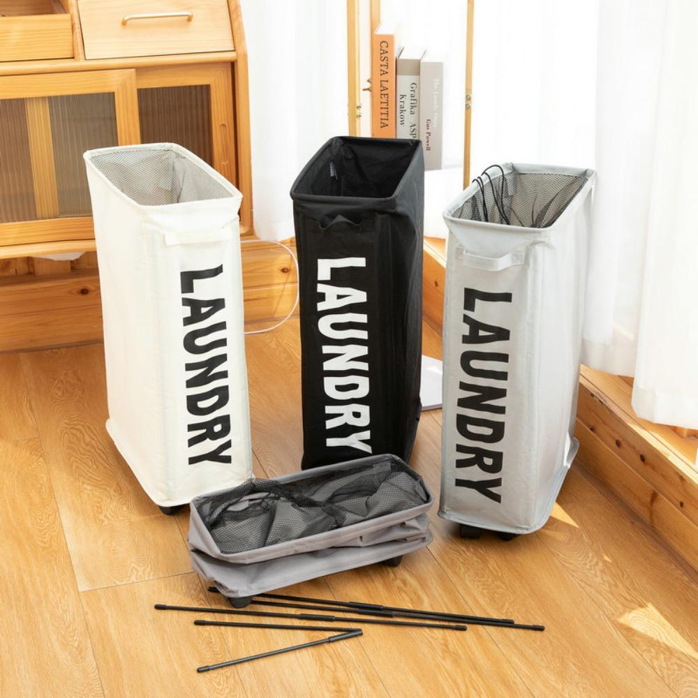 Laundry Basket Foldable Dirty Clothes Basket Yoga Storage Bags Clotheing Organizer Home Assortment Box With Wheel Narrow Boxs