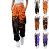 Женские модные Хэллоуин свободные спортивные брюки повседневного стиля однотонные с кулиской на талии