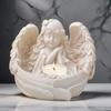 1 шт. Молитвенная девушка, ангел, подсвечник, смоляная скульптура ангела, подсвечник для чайной свечи, памятные подарки, украшение для дома, свадебные праздничные подарки