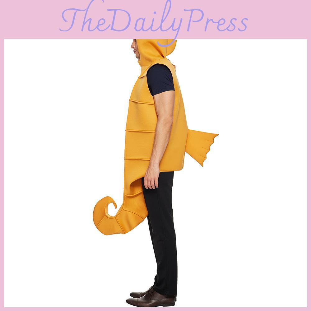 Костюм Морского Конька Для Взрослых Из Плюшевого Пеноматериала Идеально Подходит Для Хэллоуина Косплея