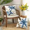 Blue Hydrangea Lily Throw Pillow Covers, Watercolor Iris Floral Print Cushion Cases Botanical Home Decor For Bedroom Living Room