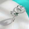 Moissanite Diamond Leopard Head Ring  Color Real 925 Sterling Silver Animal Ring for Women Wedding Fine Jewelry