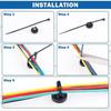 28Pcs Self-Adhesive Zip Tie Mount Multipurpose Cable Holder Wire Back Adhesive Management Bases Wire Cable Clip Nylon Cable Tie