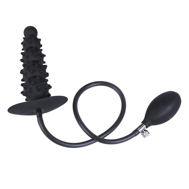 Телескопическая очень длинная надувная анальная пробка: Глубокое введение силиконовый дилататор для мужчин и женщин