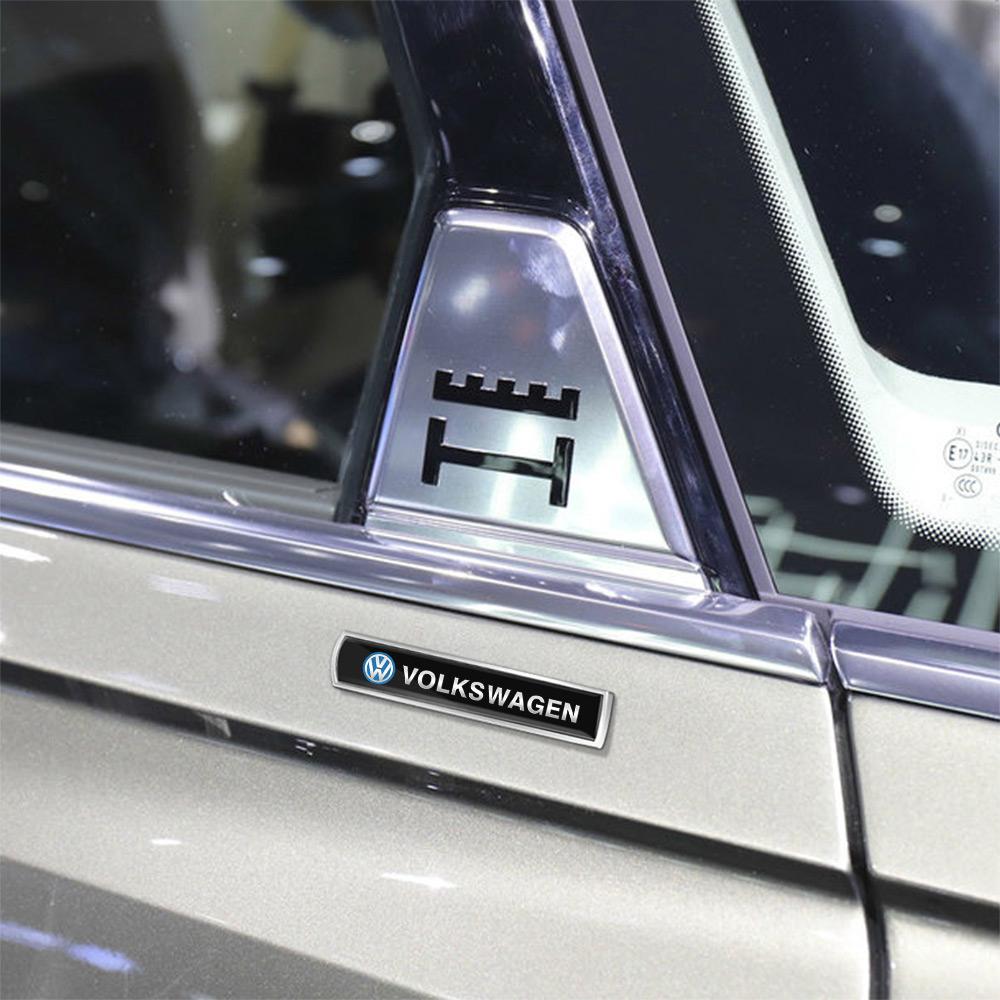 1Pcs Car Metal Chrome Emblem Car Fender Side Tail Body Stickers For Volkswagen GTI Golf Polo 6 7 Passat VW CC Tiguan T-ROC Jetta zk9
