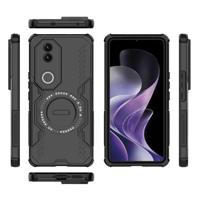 Ударопрочный бронированный чехол для Vivo V50 Магнитная адсорбция Беспроводная зарядка Back Cove Vivo V50 V50e Чехол для Vivo V50 Чехол 6,77 дюйма