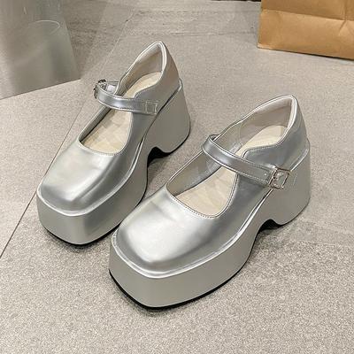 Модная платформа Женские туфли на высоком каблуке 2025 Осень Классические лодочки Дизайнерские элегантные женские туфли Квадратный носок Платье Zapatillas De Mujer