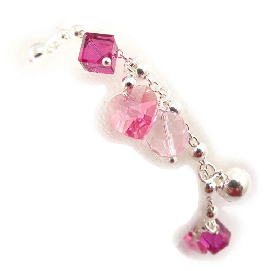 Les Trésors De Lily [D1378] - Серебряный браслет «Chant d'Amour» Серебряная роза - 18 мм