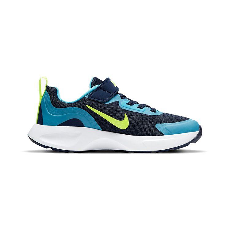 Nike Wearallday PS Midnight Navy Volt Детские кроссовки Синие Балтийско-Синие Белые CJ3817-400