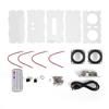 Bluetooth Speaker DIY Kit MP3 Music Pack Stereo Sound 3W Mini Power Amplifier with Remote ControlTransparent