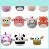 Максимальный комфорт Плюшевая подушка-гамбургер Squishmallow Для детской комнаты Девочек Декор