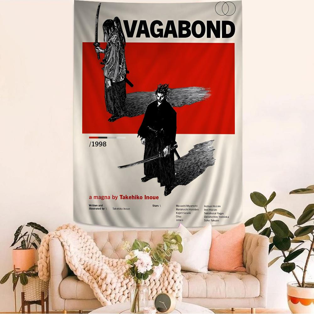 Vagabond Manga Chart Tapestry Art Science Fiction Room Home Decor Cheap Hippie Wall Hanging