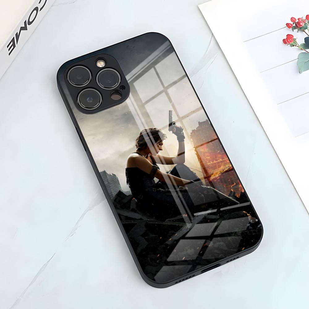 Чехол для телефона Resident Evil Umbrella для iPhone 17 Pro Max 15 Pro 16 14 Plus 12 13 Mini 11 Pro Ударопрочный стеклянный чехол