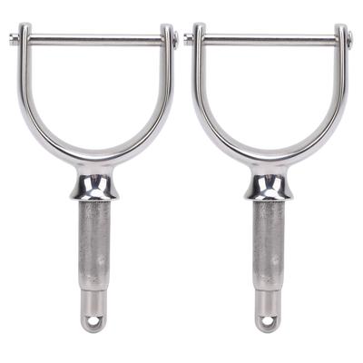 2 шт. 12-дюймовые уключины из полированной нержавеющей стали с боковым креплением для небольших лодок, каноэ, каяков